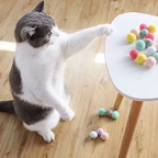 Brinquedo Interativo Para Gatos Arminha de Bolinha Lançador Seguro e Reutilizável