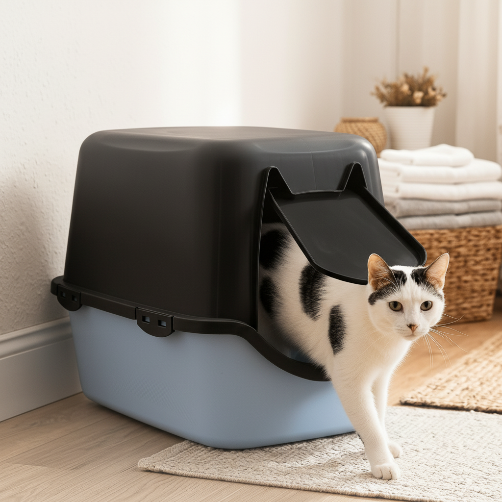 Caixa Areia Fechada Banheiro Toalete Sanitário Gato Antiodor