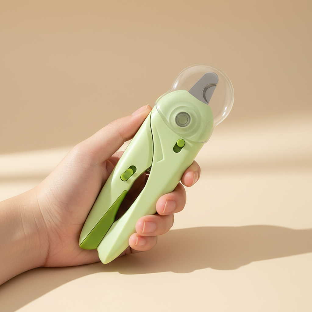 Cortador De Unhas Para Cães e Gatos Kit Alicate e Lixa Com Luz de Led Tesoura Completa