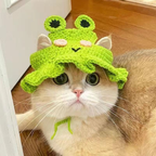 Chapéu De Cachorro Fofo De Tricotar Engraçado Vestido De Gato